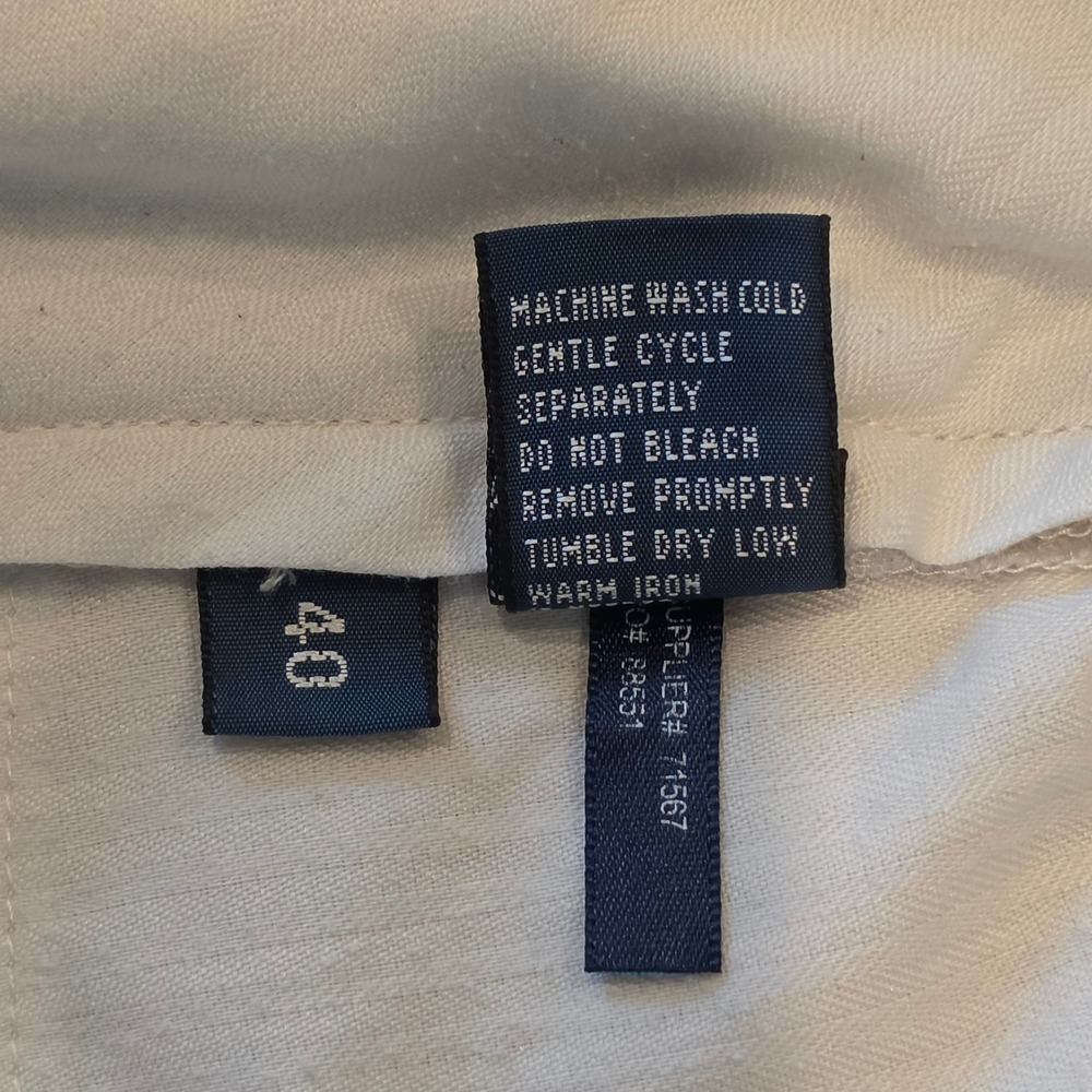 Polo Ralph Lauren Mens Seersucker Shorts Tan White Striped Cotton 40 - Picture 11 of 12